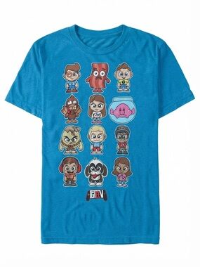 FGTeeV Kids Blue Graphic Tee Shirt Character Cast Youth XL